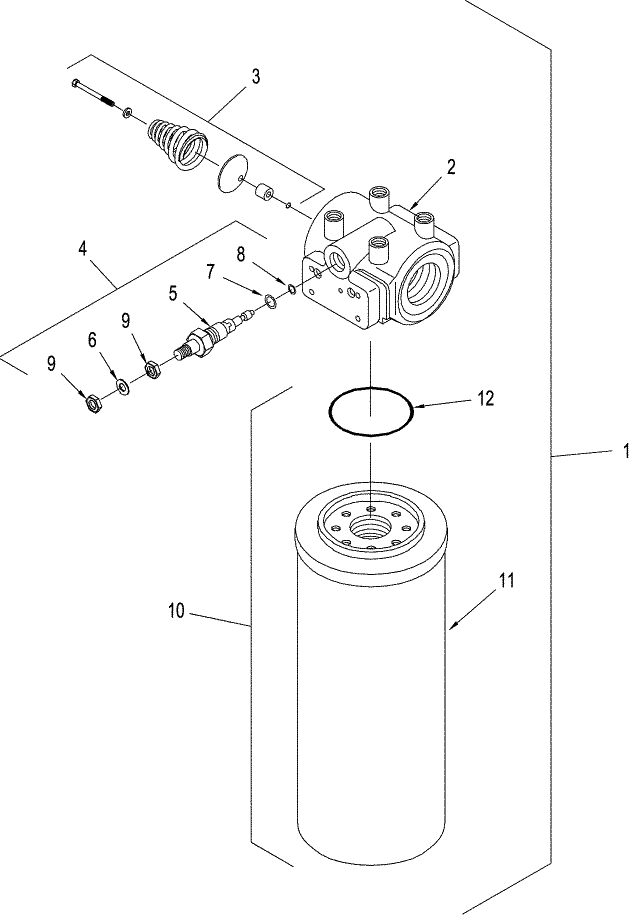 08-05 OIL FILTER - MAIN HYDRAULICS (BELOW BATTERY)