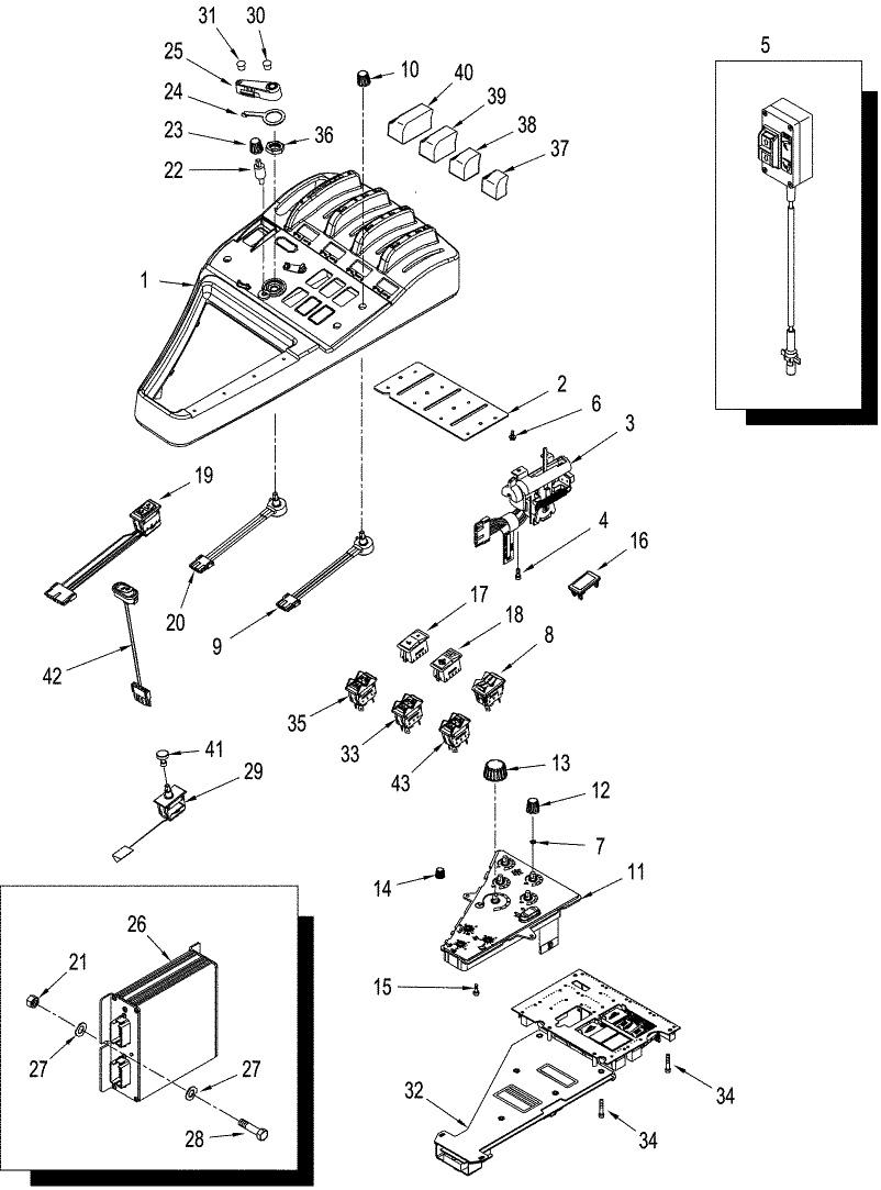 04 -01 CONTROLS - RIGHT HAND CONSOLE, BSN RVS003801