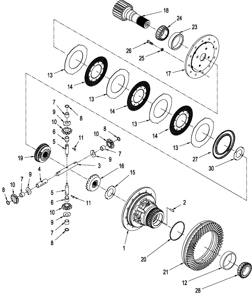 06-66 500 SERIES AXLE ASSY - DIFFERENTIAL, WITH DIFFERENTIAL LOCKS