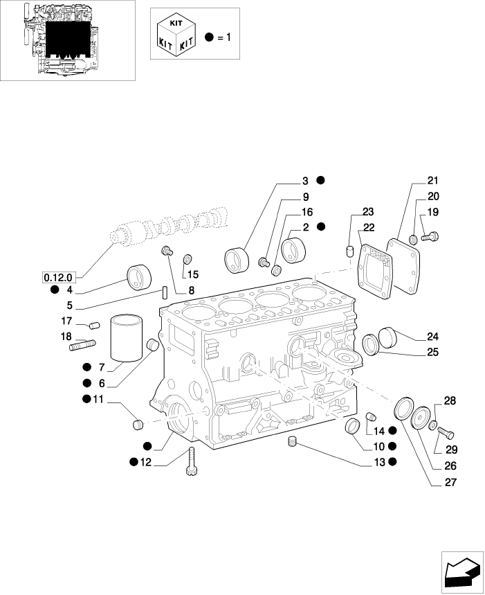 0.04.0/01 CRANKCASE AND CYLINDERS