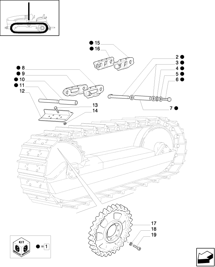 1.99.50/06E (VAR.156) TRACK SHOE MM.350 (TRACK,ASSY MM.140)  & RELATED PARTS