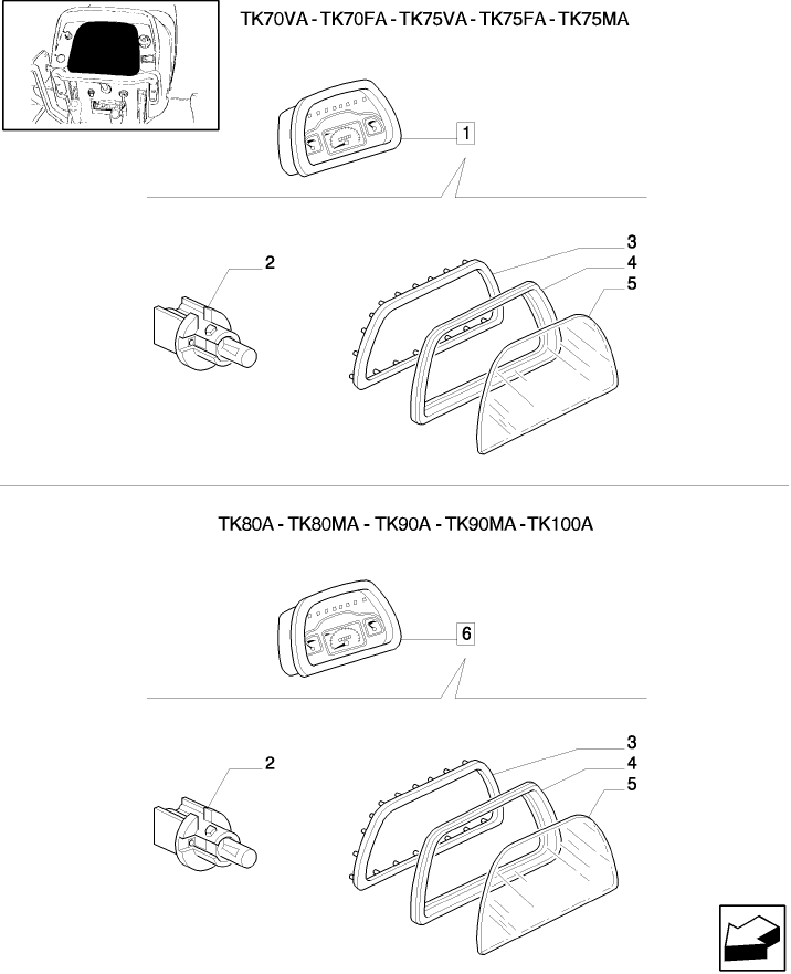 1.75.1/ A INSTRUMENT CLUSTER - BREAKDOWN - C5354