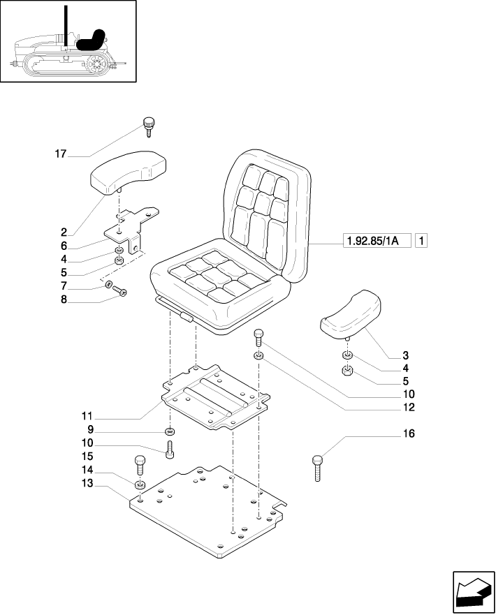 1.92.85/01 (VAR.956) DELUXE SEAT WITH BELTS AND SWITCH