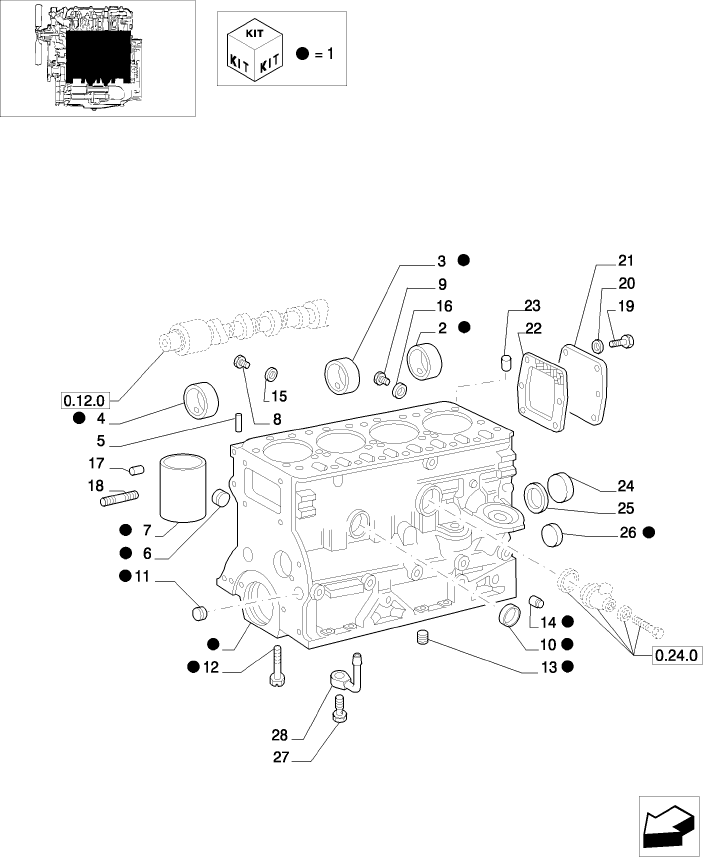 0.04.0/02 CRANKCASE AND CYLINDERS
