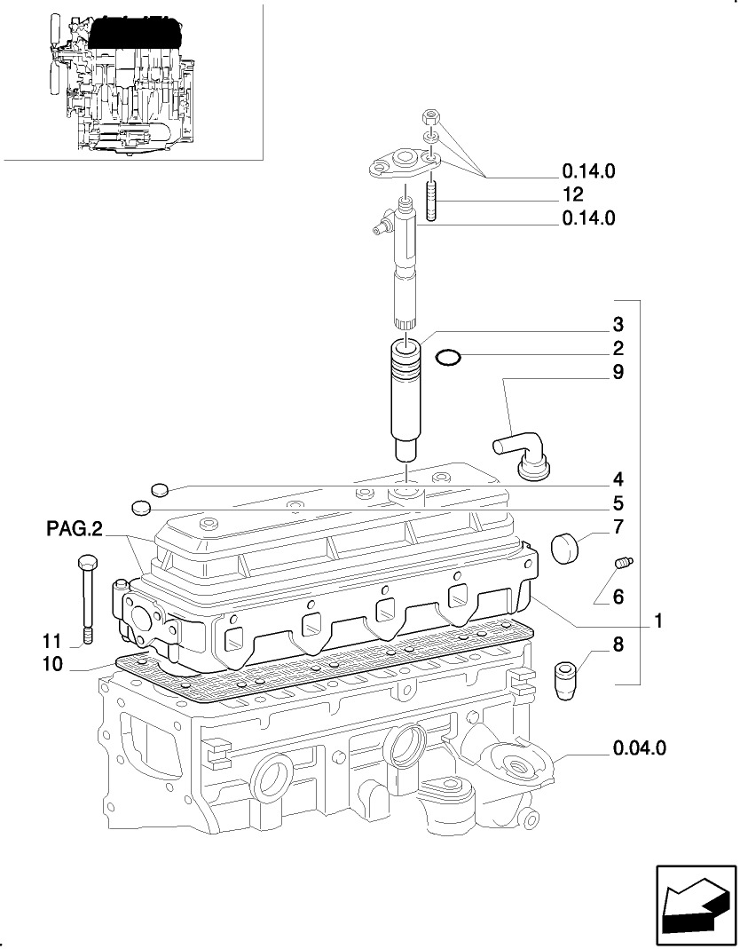 0.06.0(01) CYLINDER HEAD - BEFORE ENGINE S/N 776978