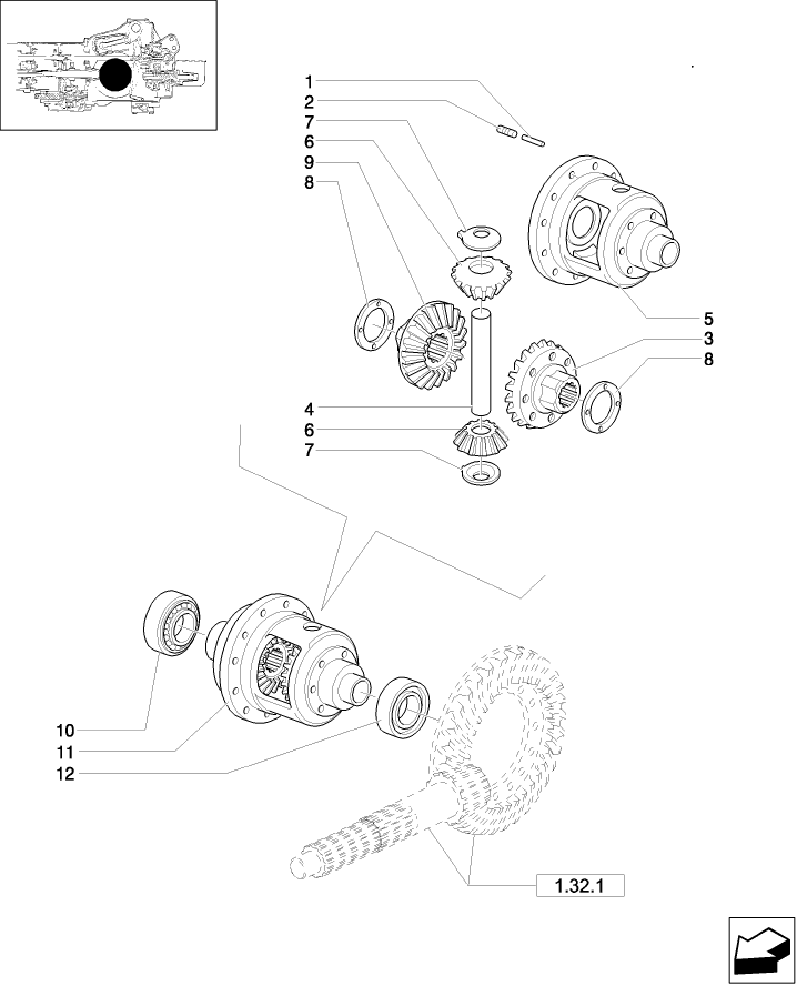 1.32.4(03) DIFFERENTIAL GEARS - PARTS