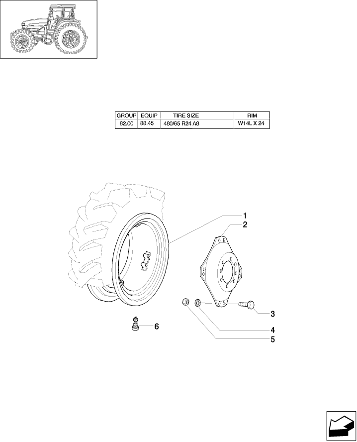 82.00(05) DRIVE WHEEL RIM (4WD)