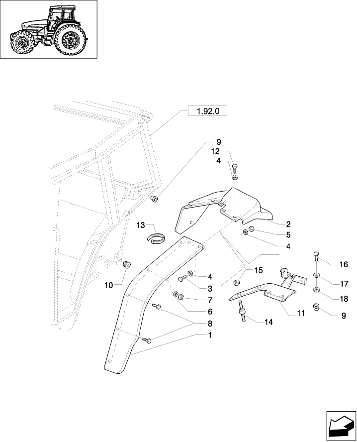 1.92.5 CAB - REAR FENDERS
