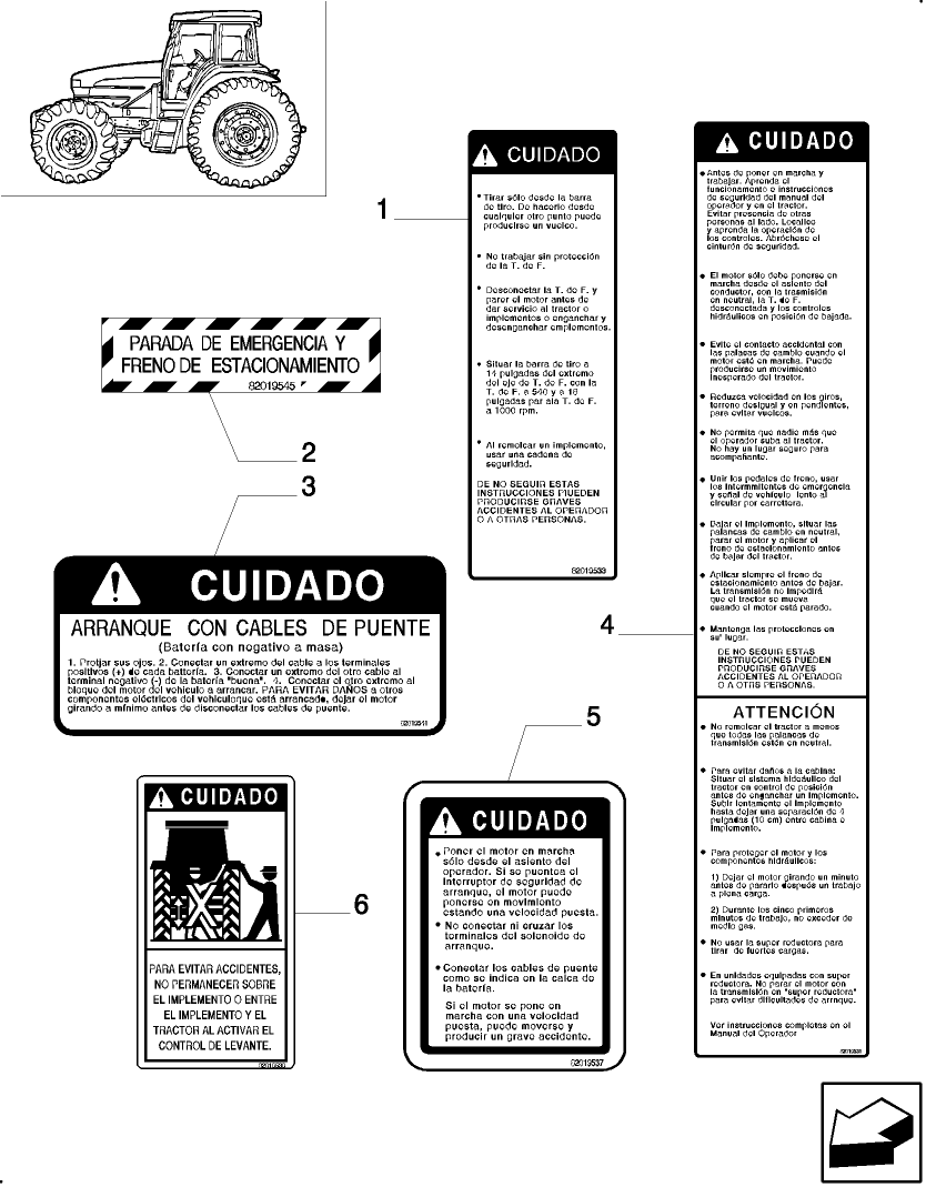 986(01) SPANISH DECAL KIT - NORTH AMERICA VERSION