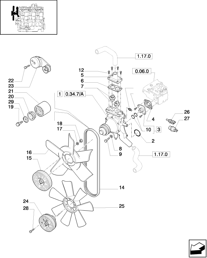 0.34.7 WATER PUMP / FAN
