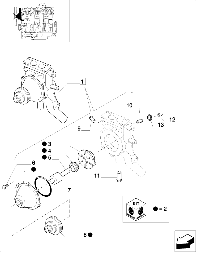 0.34.7/A WATER PUMP BREAKDOWN