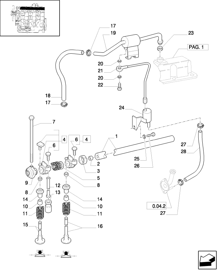 0.06.0(02A) CYLINDER HEAD, ROCKER ARM, VALVES & RELATED PARTS - D4906