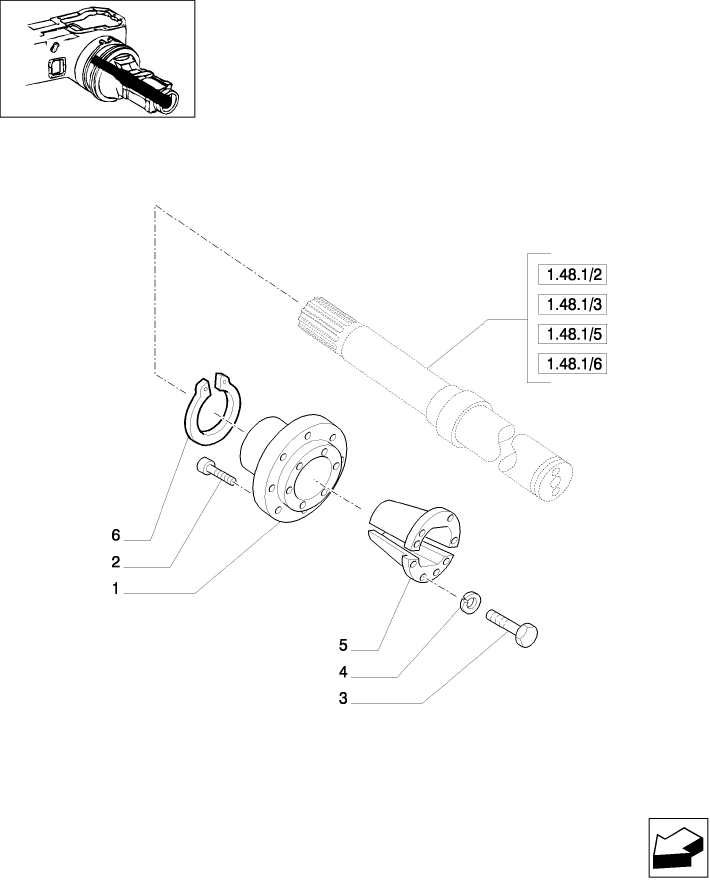 1.48.1/13 (VAR.438) EXTERNAL HUB FOR TWIN WHEELS WITH STEEL RIMS