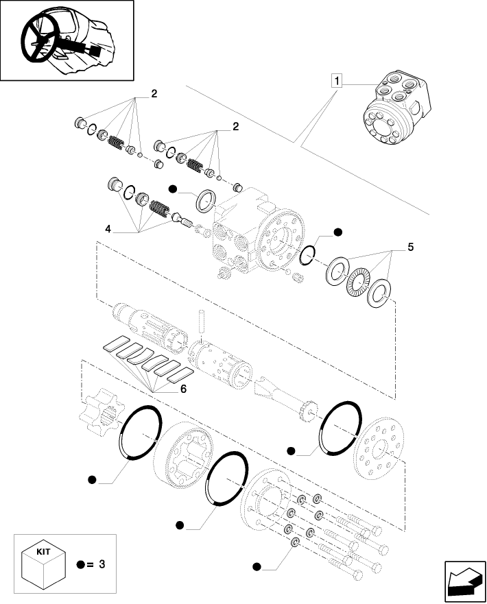 1.92.63/  A(02) HYDRAULIC STEERING OGNIBENE- BREAKDOWN
