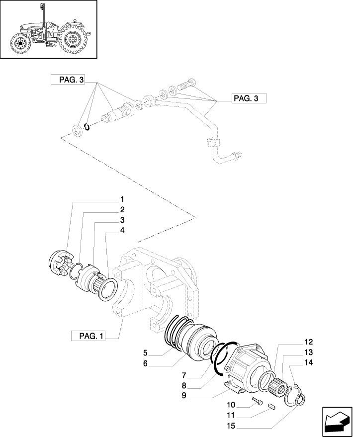 1.40. 8/05(02) (VAR.326/1-326/2) STANDARD FRONT AXLE W/ ELECTROHYDR. DIFF. LOCK