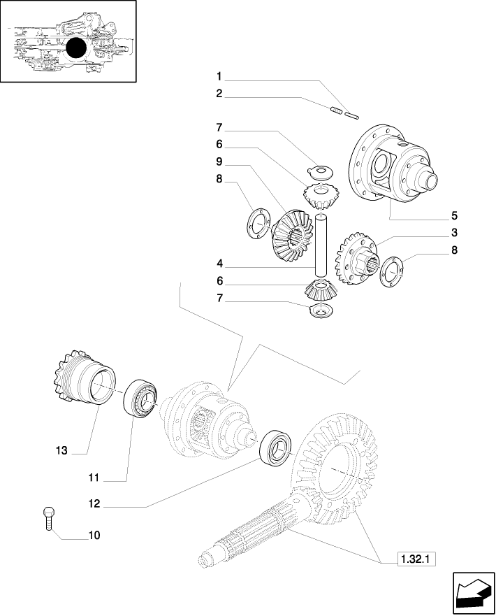 1.32.4(01A) DIFFERENTIAL GEARS - D5489