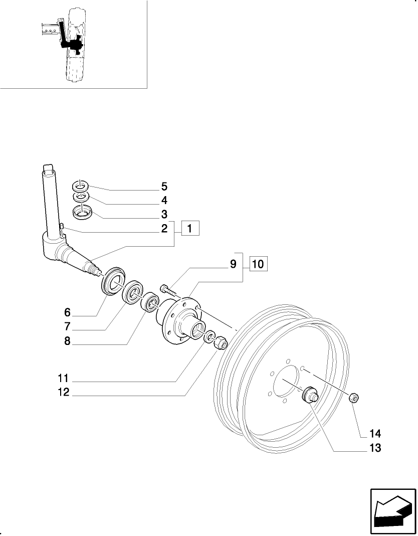 1.41.0(02) FRONT AXLE-STEERING KNUCKLE-HUB-2WD