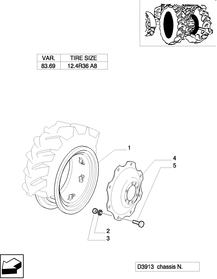 83.69 RIM W11-36 (REAR WHEELS)