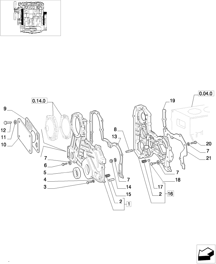 0.04.3(01) COVERS & GASKETS, FRONT