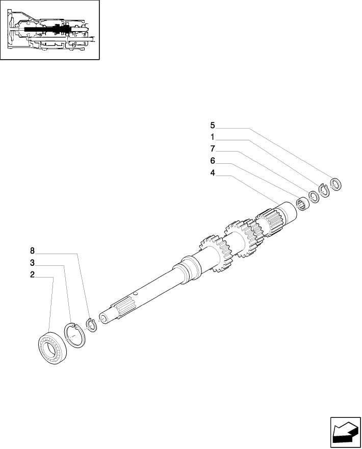 1.28.1/02(01) (VAR.139) NA - 8X8 (30 KM/H) P.SHUTTLE WITH HEAT EXCHANGER - GEAR SHAFT