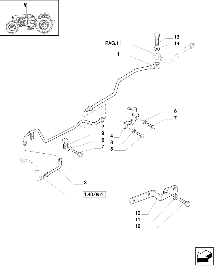 1.32.6/05(02) (VAR.838-839) FRONT PTO LIFT - PIPES