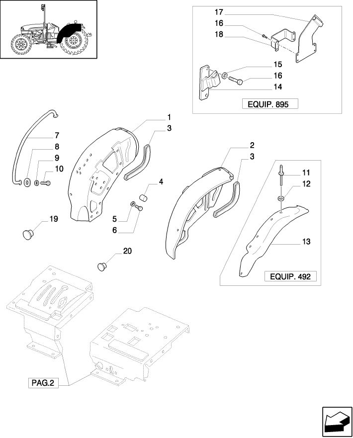 1.87.0(01) REAR FENDERS (MUDGUARDS)