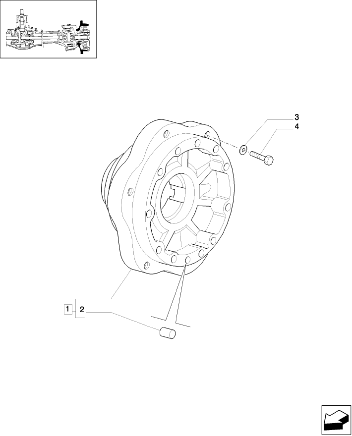 1.40.0/03(01) 4WD FRONT AXLE - HUBS