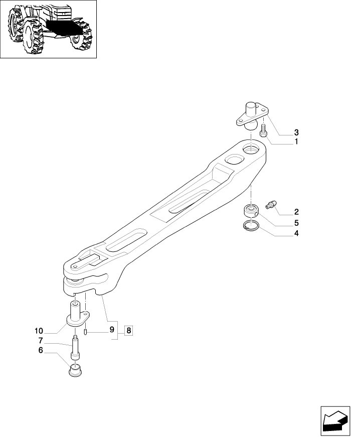 1.21.1/01(03A) FRONT 4WD AXLE BOOM AND RELEVANT PARTS - D5431