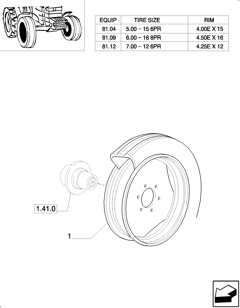 81.00 FRONT WHEELS (2WD)