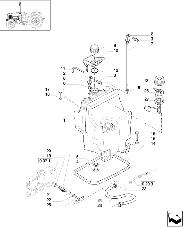 1.14.0 FUEL TANK - FUEL LINES - THERMOSTARTER AUXILIARY DEVICE