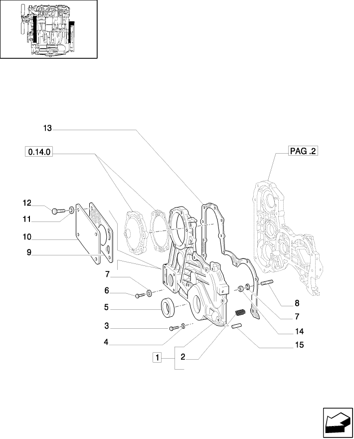 0.04.3(01) ENGINE COVERS & GASKETS, FRONT