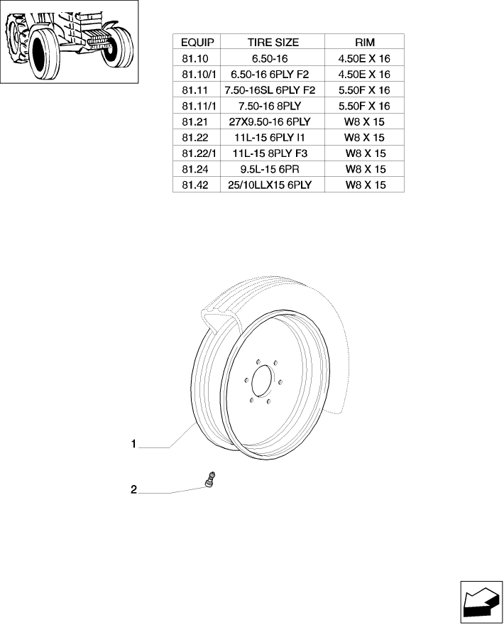 81.00 FRONT WHEELS - 2WD
