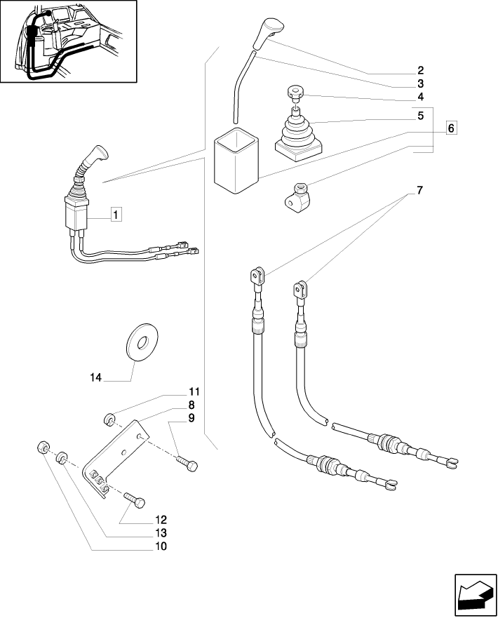 719722020 (DIA KIT) JOYSTICK FOR REAR REMOTES