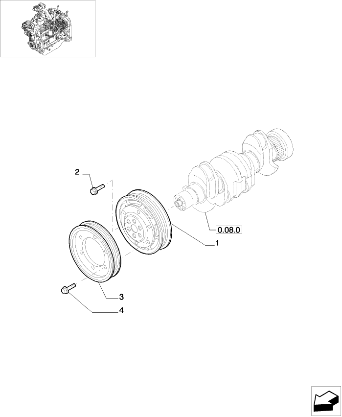 0.08.4 PULLEY CRANKSHAFT