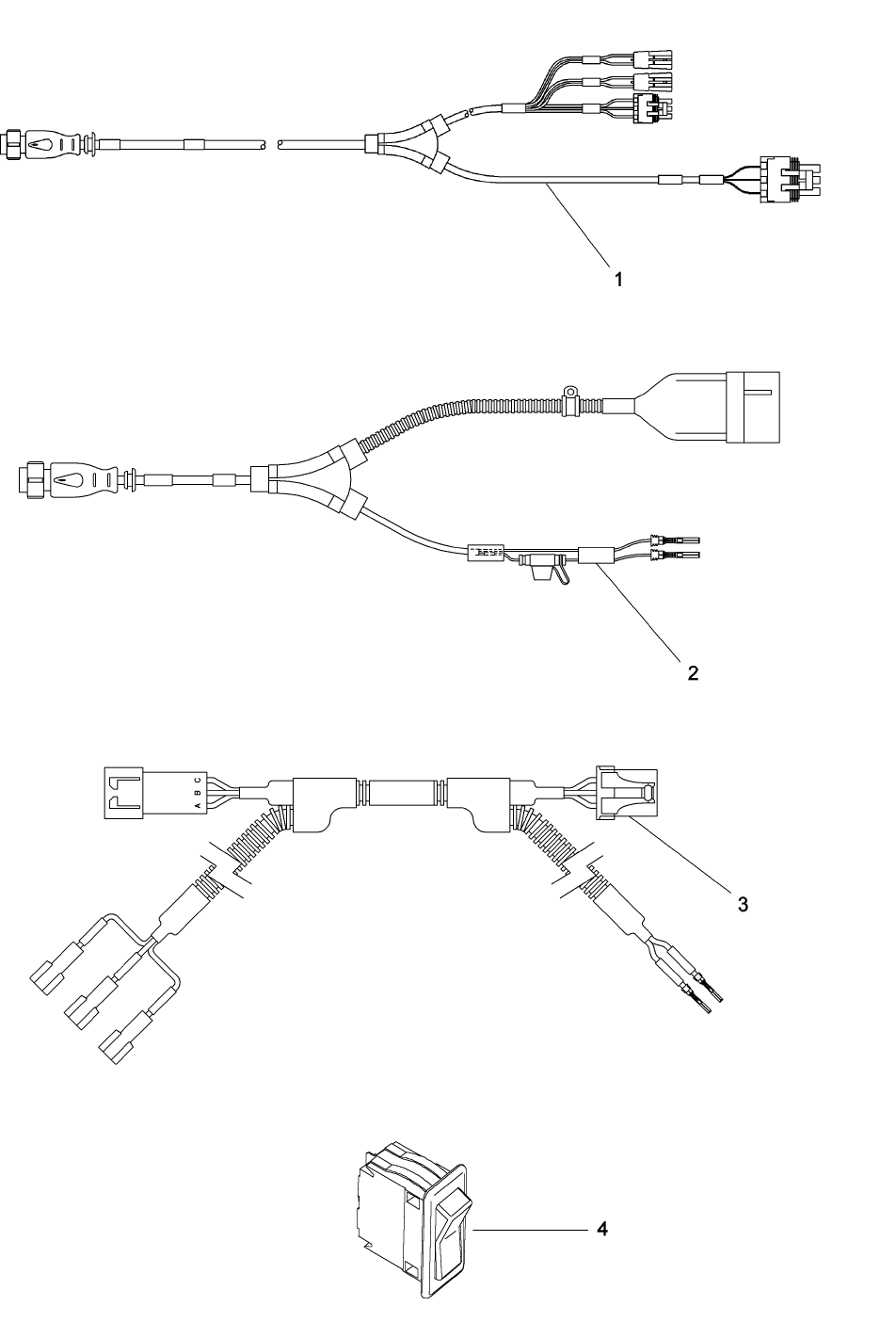 02-04 CASE IH - SPX 4260C/4410 SPRAYERS - PLATFORM WIRE HARNESSES