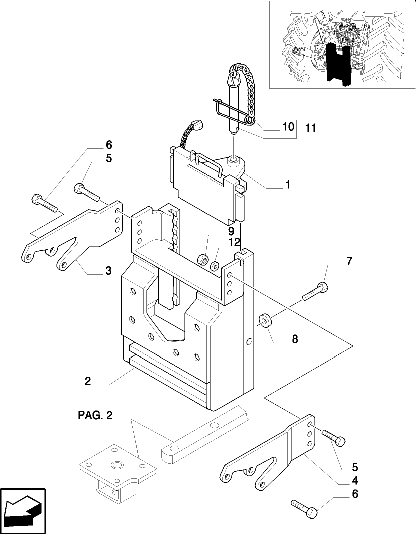 939(01) CAT. D3 TRAILER HITCH & SWINGING DRAWBAR