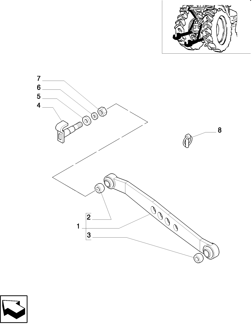 957 RIGID END LINKS CAT.2 (LESS AUX. RAM)