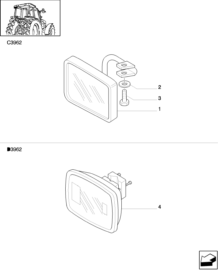 960 MIRROR FOR TRAILER HITCH