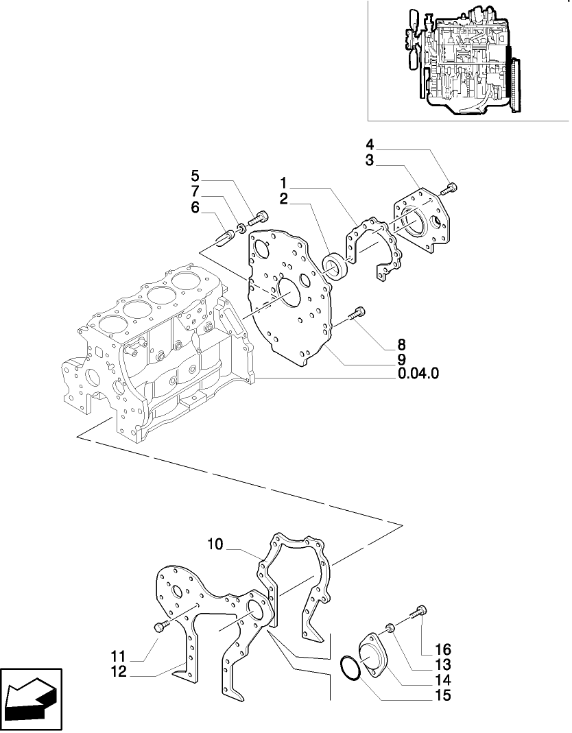0.04.3(01) ENGINE COVERS & GASKETS