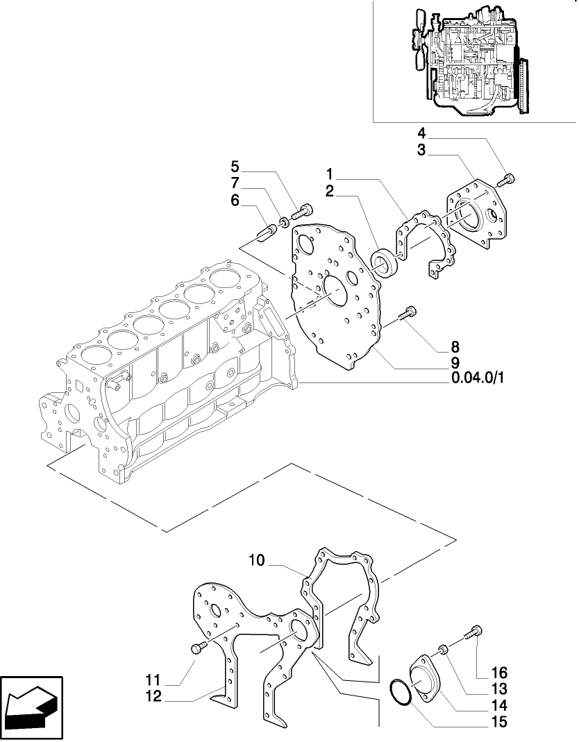 0.04.3/ 1(01) ENGINE COVERS & GASKETS,