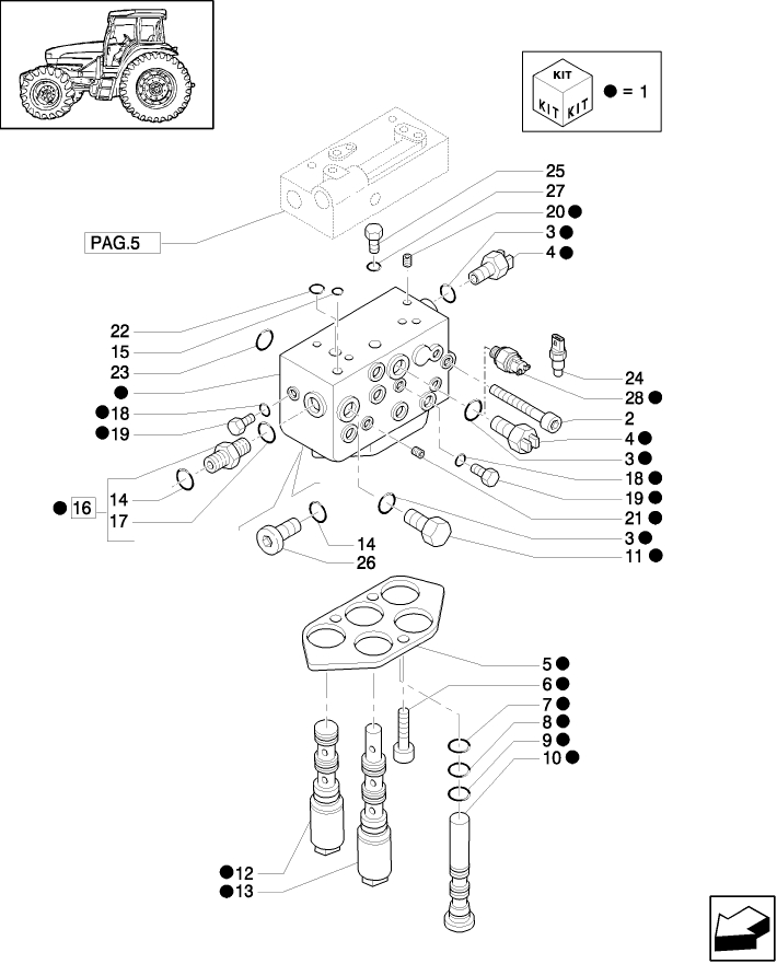 1.80.7(04) 4WD - PTO, CLUTCH - CONTROL VALVE AND RELEVANT PARTS