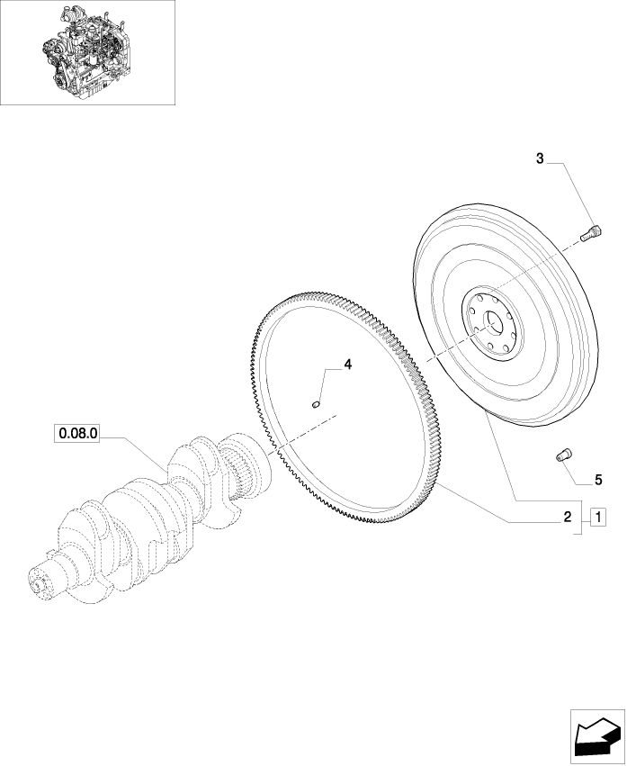 0.08.3 TRANSMISSION 24X24/16X16 - FLYWHEEL ENGINE