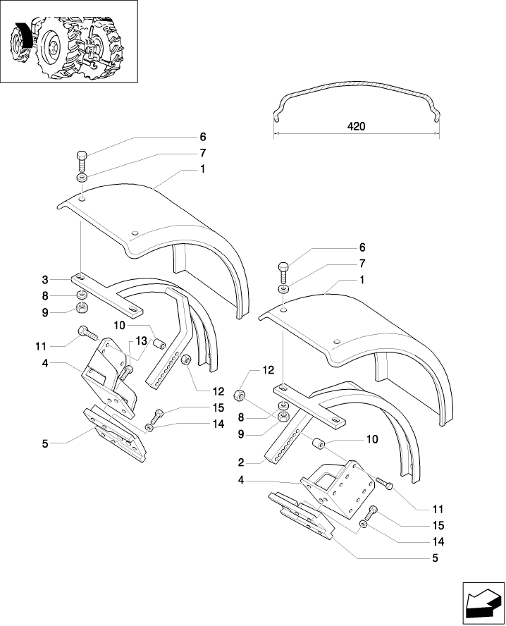 1.87.4 (VAR.860) 4WD FIXED FRONT FENDERS
