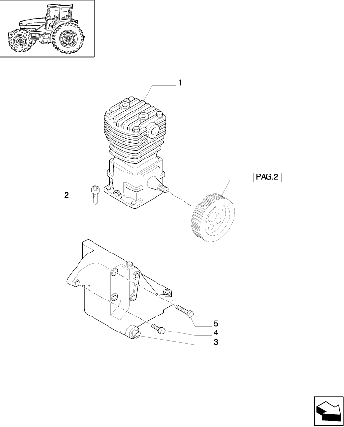 1.68.6(01) (VAR.178-242-243-385-448) TRAILER AIR BRAKE - COMPRESSOR AND SUPPORT