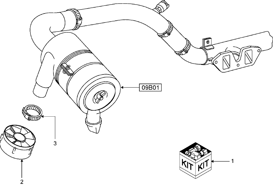 17K01 KIT, AIR PRE-CLEANER - 82987619