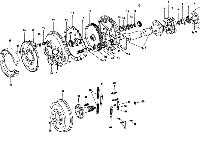 064 AXLE, FINAL DRIVE & BRAKE, RH & LH, 1280 & 1281