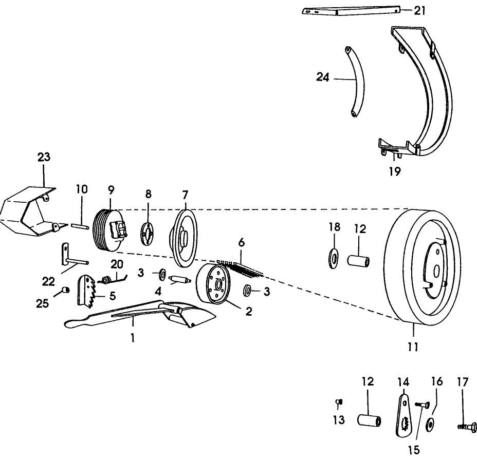 002 DRIVE SHEAVE, BELT & FLYWHEEL