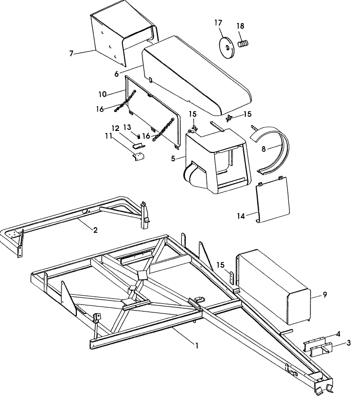 001 CHASSIS, BUMPER, HOUSINGS & TWINE BOX GROUP