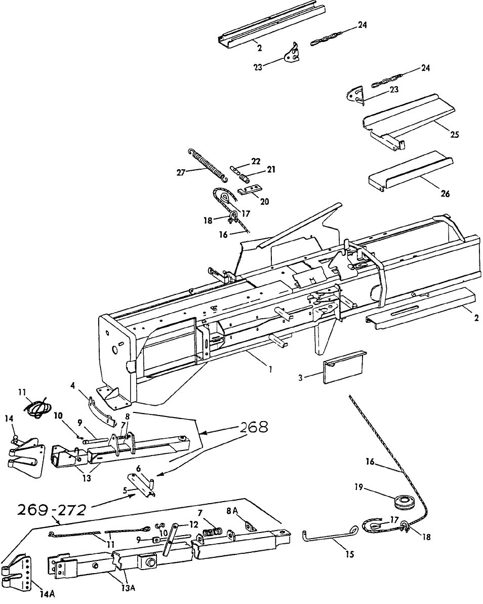 013 TONGUE, BALE CHAMBER & CHUTE