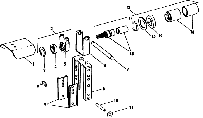 029 POWER TAKE OFF, TUBE & BEARING PIVOT